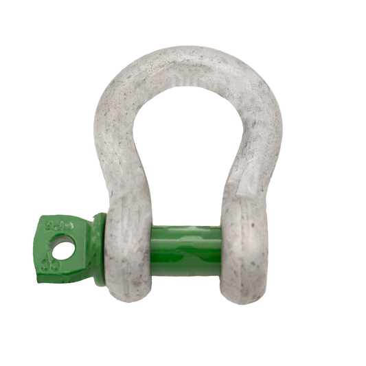 Green Pin Shackle,  WLL 4,75 Mt - Screw pin Type:G-4161, 19 mm bow, 22 mm pin, US FED. SPEC. RR-C-271 type IVA, Class3 GardeA FOS 6:1 NORM : EN13889